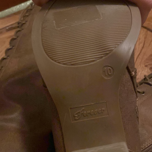 NWOT Forever Over knee Lace-up Leather Boots Size 10 - Picture 16 of 16